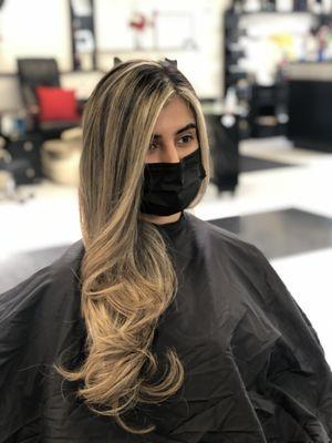 Balayage  with highlights