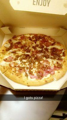 Meat lovers pizza