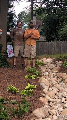 Dry creek bed and planting in Johns Creek, GA