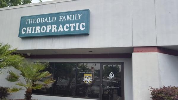 Theobald Family Chiropractic on Johnnie Dodds Blvd just south of Anna Knapp Blvd. Easy to find!