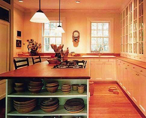 Garrison Kitchen with cherry counter tops.