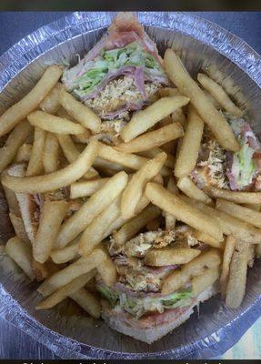 Club sandwich de pollo