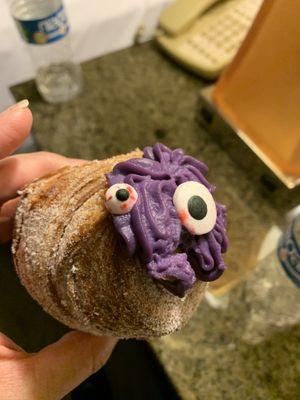 Filled with ube cream. Happy Halloween.