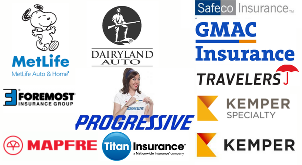 Some of the many companies we can quote you with!