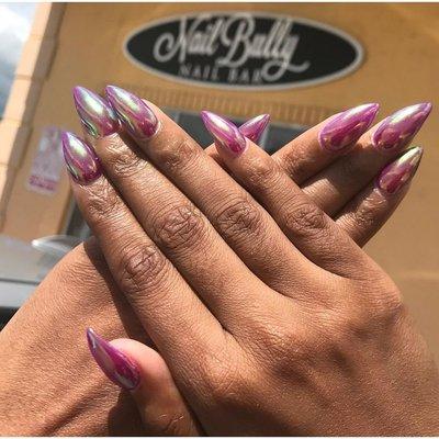 These beautiful nails were hand crafted by one of our talented nail techs outside of the salon