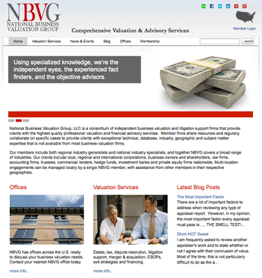 National Business Valuation Group, LLC is a consortium of independent business valuation and litigation support firms.