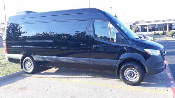 Mercedes Sprinter Van seats 13.