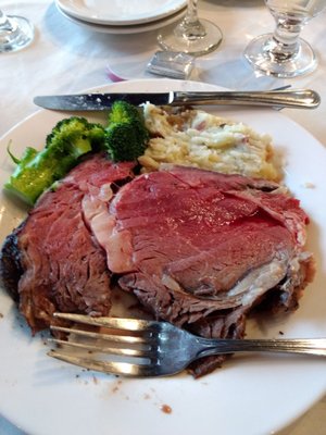 Prime rib, a little hard to cut with a dinner knife