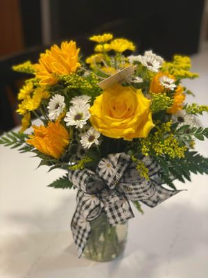 A beautiful arrangement from Ba Da Bloom.