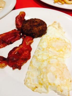 Bacon & eggs & sausage patty