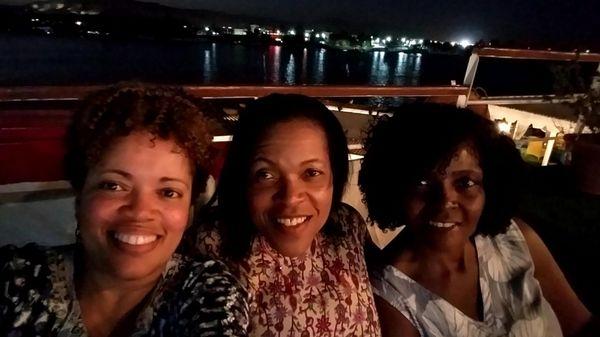 Ladies poolside on Nile riverboat cruise. Didn't want to leave