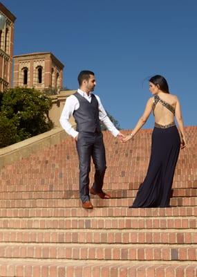 Neema & Mahta Engagement Shoot at UCLA in Los Angeles