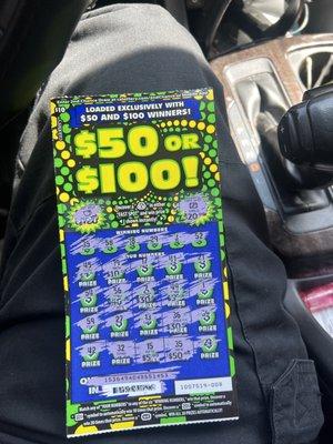 $50.00 winner, hoooray!