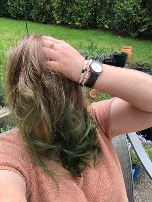 Green hair looking GREAT