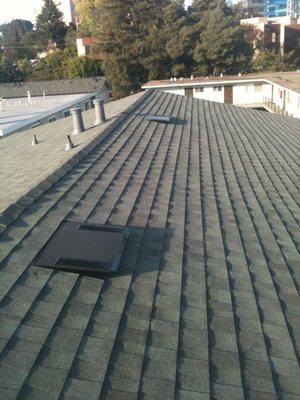 40 year Composition Roof installed with O'Hagin style vents.