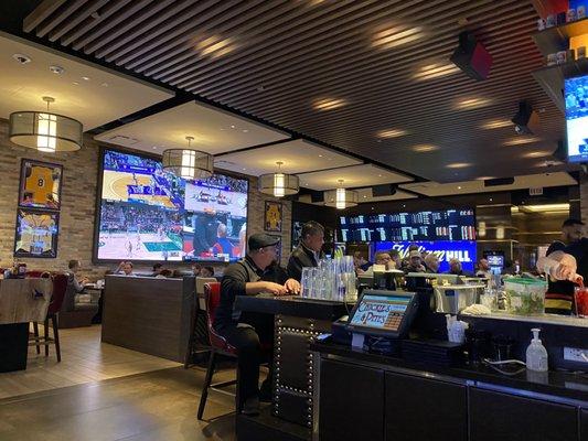 Sports bar area