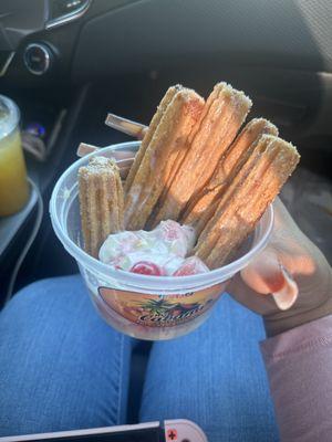 Churros con cajeta