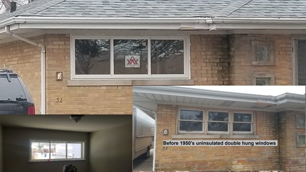 We replaced. all the 1950's uninsulated windows on this Elmhurst ranch.