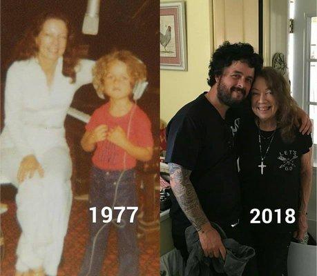 Billie Joe with first music teacher, Marie-Louise Fiatarone