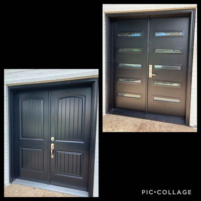 Entry Door Before and After