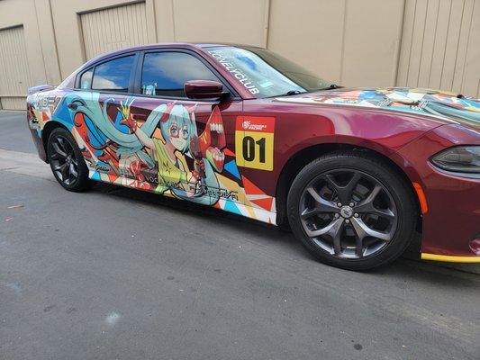 Miku Itasha Anime Style Wraps with reflective print