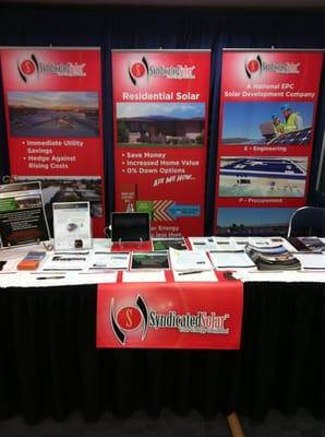 2012 Home Show representing Syndicated Solar. Call Andrew Wright for a FREE site consultation. 424-5254