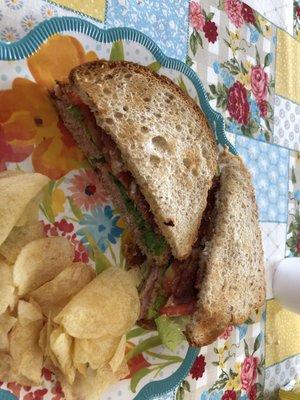 Turkey club sandwich