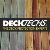 Before and after of deck cleaned and sealed by DeckTechs