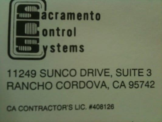 Sacramento Control Systems