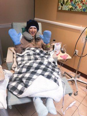 The Infusion Room with Cold Cap, Cold Mitts, and Cold Socks