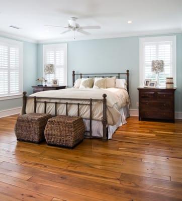 Hand Scraped Appalachian Mountain American Cherry at the Charleston Home and Design Idea House.