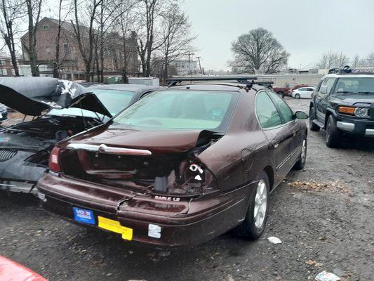 Wrecked Back Right Corner Bumper & Trunk