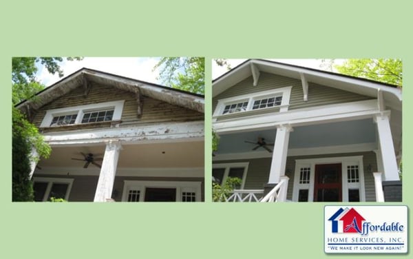 An Exterior paint job by Affordable Home Services Before/After - Check out our website for more samples of our work www.ahsremodeling.com