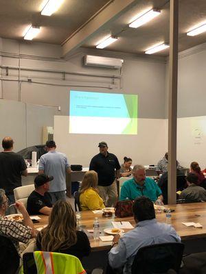 Our monthly safety meeting in Albuquerque- June 2019