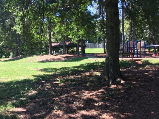 Second pavilion and children's play area