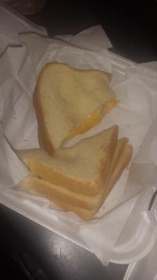 Uncooked grilled cheese