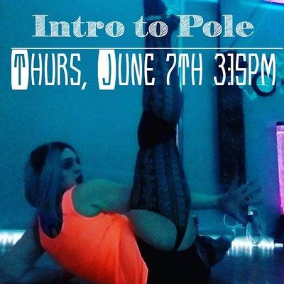 Ready for Intro to Pole at 3:15pm today! Who's joining? Register at FlightFitnessStudio.com/intro.