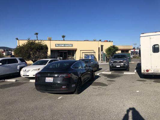 this is the back parking lot but you can see the understated signage!