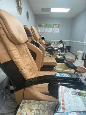 Inside Pedicure Seats