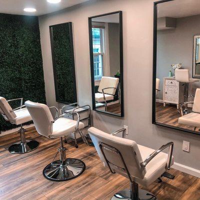 Our hair salon room & braid bar