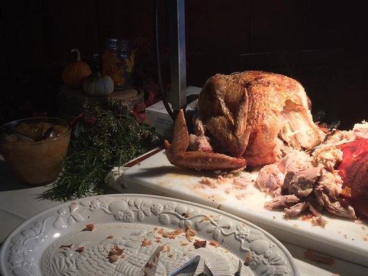 Meat Station: Carved Roast Turkey with dressing