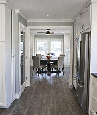 AFTER view into dining room from kitchen