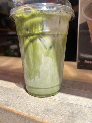 Iced matcha latte