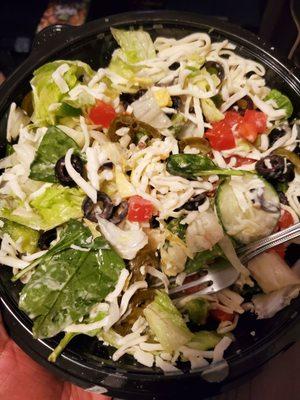 Casey's hooks their salads up just in case your in the mood for a big salad.