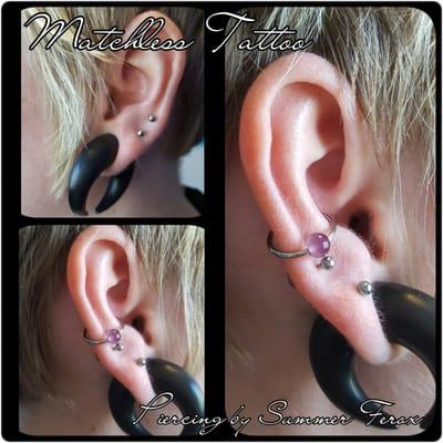 Conch piercing by Summer Ferox