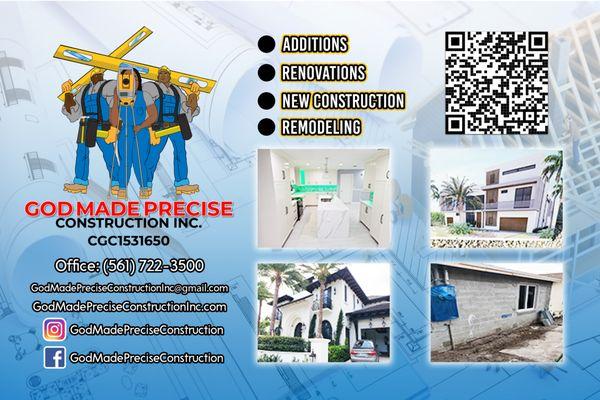 GodMade Precise Construction Inc.

Best General Contractors In South Florida! I.J.N.