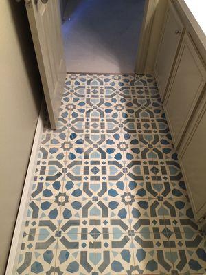 Moroccan tile installation