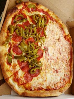 Half Pepperoni And Peppers, ALL YUMMMMMMERS !! Let's Dig In!!