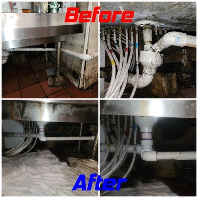 Re-Pipe Commercial Sink Drain with Ice Box Drain