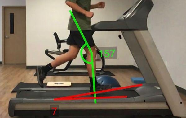 High speed video analysis for runners.